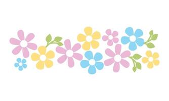 Hand drawn beautiful spring flower pack vector