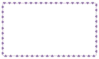 Hand drawn hearts border and frame on white background vector