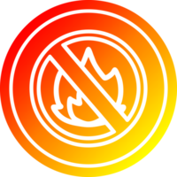 no flames circular in hot gradient spectrum png