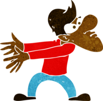 cartoon geërgerde man gebaren png