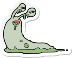 sticker of a gross cartoon slug png