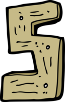 cartoon wooden number png