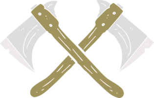 flat color illustration of a cartoon crossed axes png
