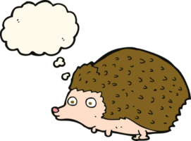 cartoon hedgehog with thought bubble png