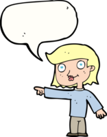 cartoon pointing person with speech bubble png