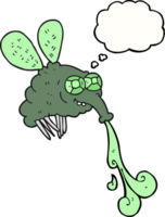 thought bubble cartoon gross fly png