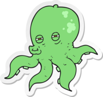 pegatina de un pulpo de dibujos animados png