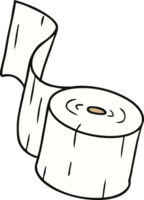 doodle de dessin animé d'un rouleau de papier toilette png