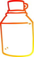 warm gradient line drawing cartoon hot drinks flask png