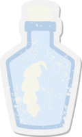 magical feather in bottle grunge sticker png