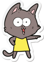 adesivo de um gato de desenho animado png