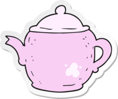 Aufkleber einer Cartoon-Teekanne png