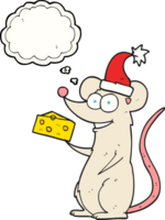 thought bubble cartoon christmas mouse png