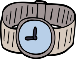 cartoon doodle wrist watch png