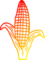 warm gradient line drawing cartoon healthy corn png