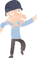 hombre alienígena de dibujos animados bailando png