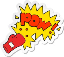 sticker of a cartoon boxing glove punch png