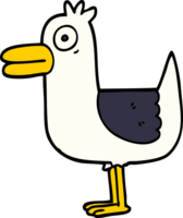 cartoon doodle sea gull png