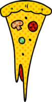 doodle de desenho animado de uma fatia de pizza png