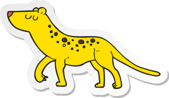 pegatina de un leopardo de dibujos animados png