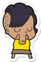 sticker of a cartoon woman png