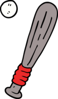 cartoon doodle baseball bat png