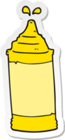 pegatina de una botella de mostaza de dibujos animados png