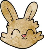 Cartoon-Doodle glückliches Kaninchen png