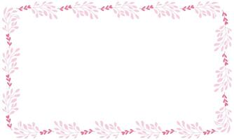 Spring floral frame design template on white background vector