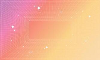 Gradient y2k background, Pastel Neon Holographic Mesh Gradient Abstract Background with Copy Space and Handdrawn Kawaii Y2K vector