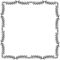 Hand drawn floral frame design background vector