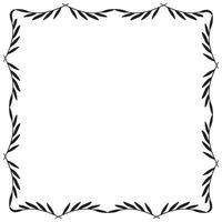 Hand drawn floral frame design background vector