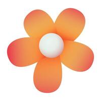 Spring flower in paper style concept on white vector