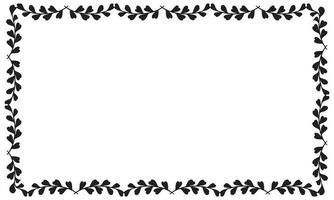 Hand drawn floral frame design background vector