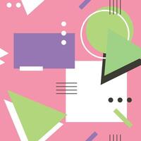 Geometric shapes background in flat design vector