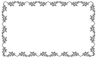 mano dibujado floral marco diseño antecedentes vector