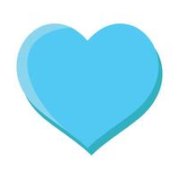 corazón amor azul ilustración en un blanco antecedentes vector