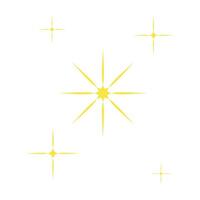 Flat sparkling stars collection on white vector