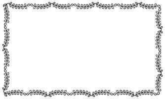 Hand drawn floral frame design background vector