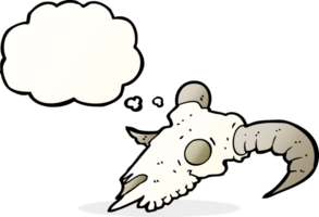 cartoon ram skull with thought bubble png