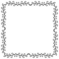 Hand drawn floral frame design background vector