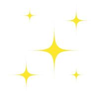 Flat sparkling stars collection on white background vector