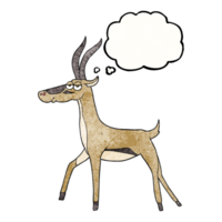 pensamento bolha texturizado desenho animado gazela png