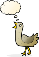 cartoon bird with thought bubble png