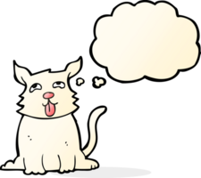 cartoon happy dog with thought bubble png