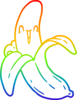 rainbow gradient line drawing cartoon crazy happy banana png