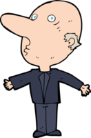 cartoon confused middle aged man png