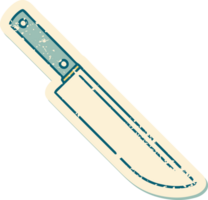 distressed sticker tattoo style icon of knife png