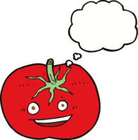 cartoon tomato with thought bubble png