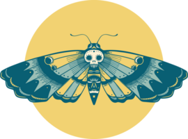 tattoo style icon of a deaths head moth png